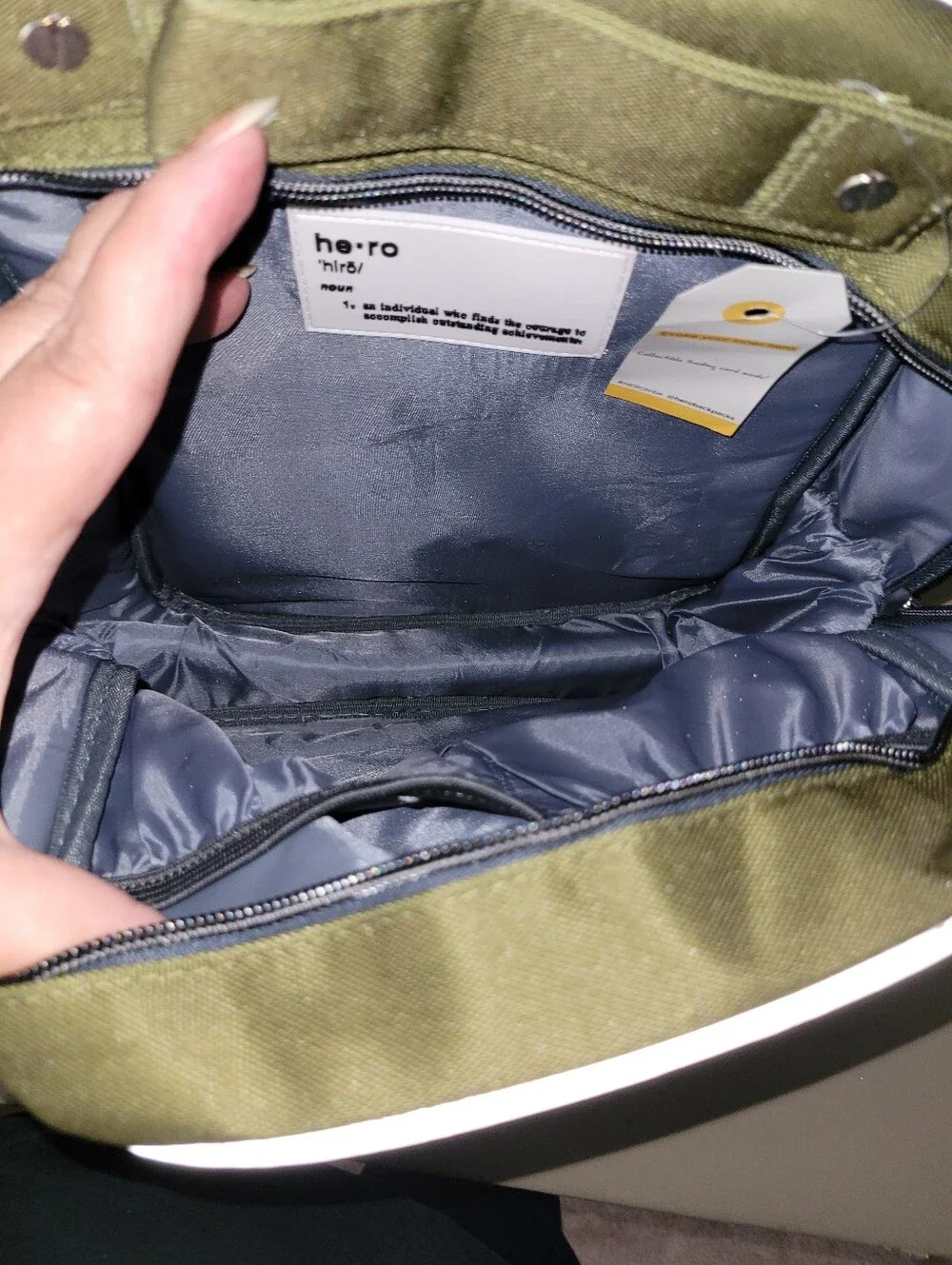 NWT - HERO New York Brand Olive Green Mini - Backpack.